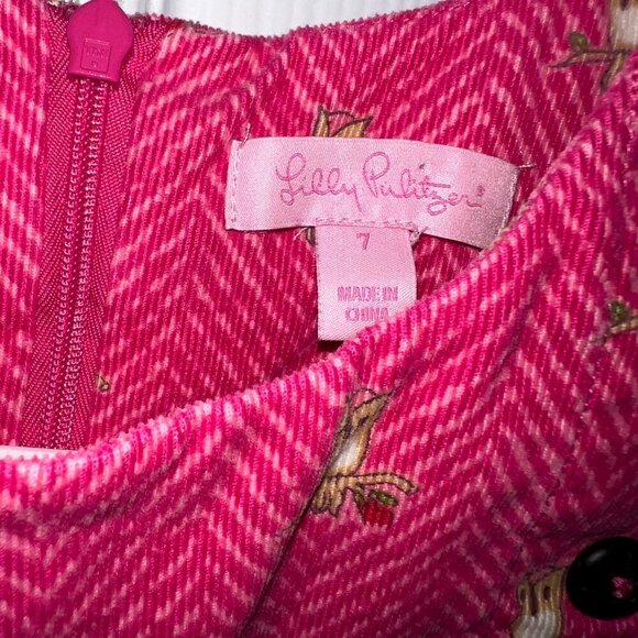 Lilly Pulitzer Girl's Owl Print Sleeveless Dress Size 7 - Picture 3 of 6